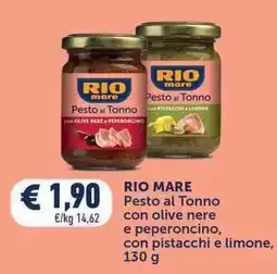 Conad RIO MARE Pesto al Tonno con olive nere e peperoncino offerta