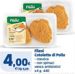 Il Punto Sigma Fileni Cotolette di Pollo offerta