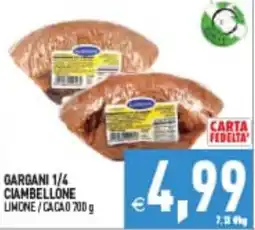 Iperfamily Gargani ciambellone limone / cacao offerta
