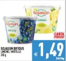 Iperfamily Sojasun Bifidus Limone / Mirtillo offerta
