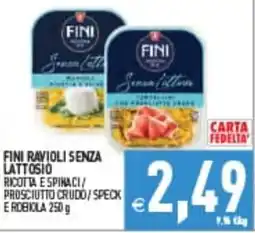 Iperfamily Fini ravioli senza lattosio ricotta e spinaci offerta