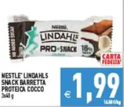 Iperfamily Nestlé Lindahls Snack Barretta Proteica Cocco offerta