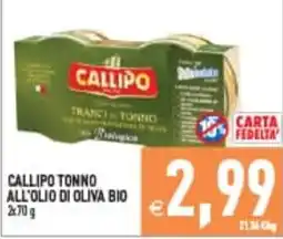 Iperfamily Callipo tonno all'olio di oliva bio offerta