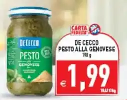 Iperfamily De Cecco pesto alla genovese offerta