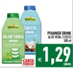 Iperfamily Pfanner drink aloe vera / cocco offerta