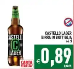 Iperfamily Castello Lager birra in bottiglia offerta