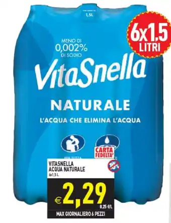 VitaSnella Acqua Naturale