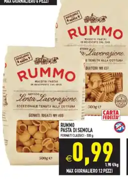 Iperfamily Rummo pasta di semola offerta
