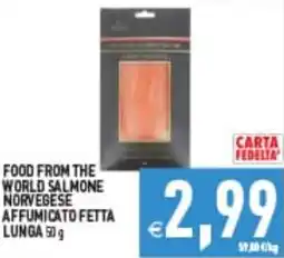 Iperfamily Salmone norvegese affumicato fetta lunga offerta