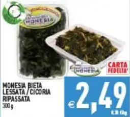 Iperfamily Monesia bieta lessata / cicoria ripassata offerta