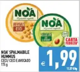 Iperfamily NOA' spalmabile hummus offerta