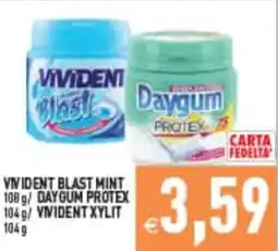 Iperfamily Vivident Blast Mint / Daygum ProteX / Vivident Xylit offerta