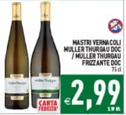 Iperfamily Mastri Vernacoli Muller Thurgau Doc / Muller Thurgau Frizzante Doc offerta