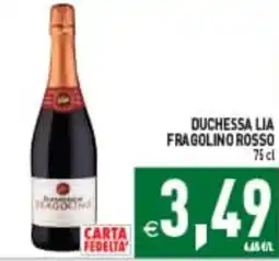 Iperfamily Duchessa Lia Fragolino Rosso offerta