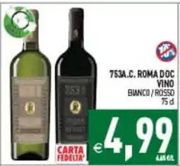 Iperfamily 753a.c. roma doc vino bianco / rosso offerta