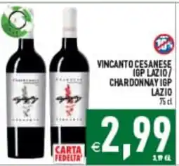 Iperfamily Vincanto Cesanese IGP Lazio / Chardonnay IGP Lazio offerta