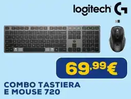 Euronics Logitech combo tastiera e mouse 720 offerta