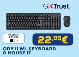 Euronics GxTrust ODY II WL KEYBOARD & MOUSE IT offerta