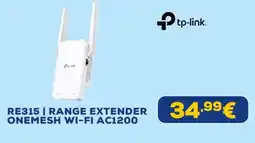 Euronics tp-link RE315 | Range Extender Onemesh Wi-Fi AC1200 offerta