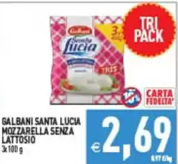 Iperfamily Galbani Santa Lucia Mozzarella senza lattosio offerta