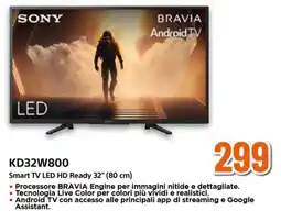 Expert Sony KD32W800 Smart TV LED HD Ready 32" offerta