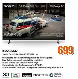 Expert Sony Smart TV LED 4K Ultra HD 55" offerta