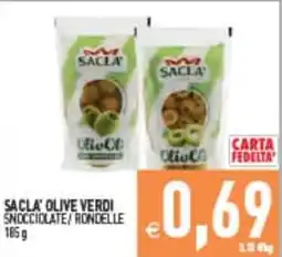 Iperfamily Sacla olive verdi snocciolate offerta