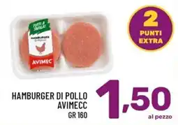 Il Centesimo Hamburger di pollo Avimecc offerta