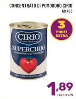 Il Centesimo Concentrato di pomodoro Cirio Supercirio offerta
