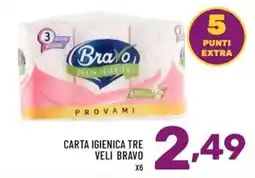 Il Centesimo Carta igienica tre veli Bravo offerta