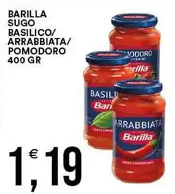 Vantaggio Cash&Carry Barilla sugo basilico/arrabbiata/pomodoro offerta