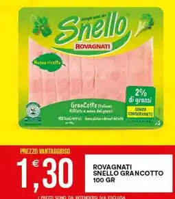 Vantaggio Cash&Carry Snello GranCotto Rovagnati offerta
