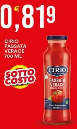 Vantaggio Cash&Carry Passata verace Cirio offerta