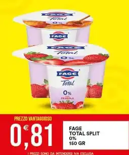 Vantaggio Cash&Carry Fage Total Split 0% offerta