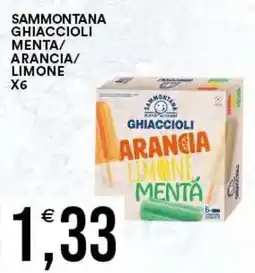 Vantaggio Cash&Carry Sammontana ghiaccioli arancia limone menta offerta
