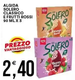 Vantaggio Cash&Carry Algida Solero classico e frutti rossi offerta