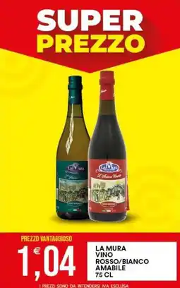 Vantaggio Cash&Carry La Mura vino rosso/bianco amabile offerta