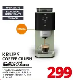 Comet Krups coffee crush macchina caffè automatica offerta
