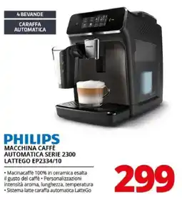 Comet Philips macchina caffè automatica serie 2300 lattego offerta