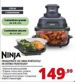 Comet Ninja friggitrice ad aria portatile in vetro offerta