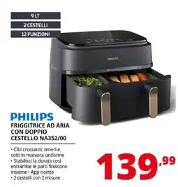 Comet Philips friggitrice ad aria con doppio cestello offerta