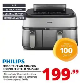 Comet Philips friggitrice ad aria con doppio cestello offerta