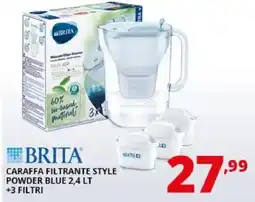 Comet Brita caraffa filtrante style powder blue offerta