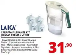 Comet Laica caraffa filtrante kit offerta