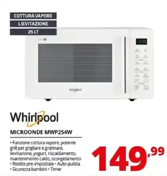 Whirlpool Microonde MWP254W