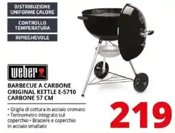 Comet Weber barbecue a carbone original kettle e-5710 offerta
