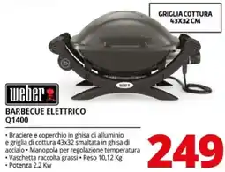 Comet Weber barbecue elettrico Q1400 offerta
