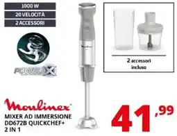 Comet Moulinex mixer ad immersione DD672B Quickchef+ 2 in 1 offerta