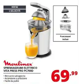 Comet Moulinex Spremiagrumi Elettrico Vita Press Pro PC700D offerta