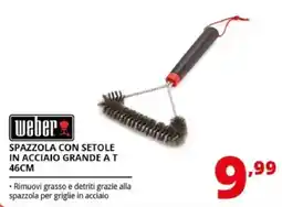 Comet Weber spazzola con setole in acciaio grande a t offerta